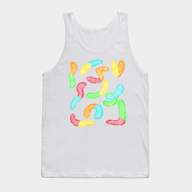 Sour Worm Confetti Tank Top by Jan Grackle